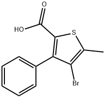 4-Bromo-5-methyl-3-phenylthiophene-2-carboxylic acid Structure