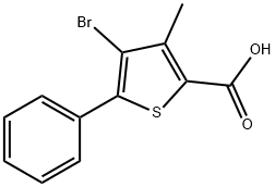 4-Bromo-3-methyl-5-phenylthiophene-2-carboxylic acid Structure