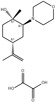 Cyclohexanol, 1-methyl-4-(1-methylethenyl)-2-(4-morpholinyl)-, (1S,2S,4R)- (ethanedioate salt) Structure