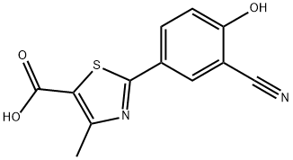 2-(3-cyano-4-hydroxyphenyl)-4-methylthiazole-5-carboxylic acid Structure