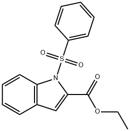 1-(phenylsulfonyl)-1H-indole-2-carboxylic acid ethyl ester Struktur