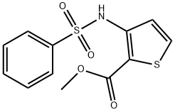 methyl 3-(phenylsulfonamido)thiophene-2-carboxylate 化学構造式