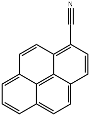 1-芘甲腈, 4107-64-6, 结构式