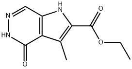Ethyl 3-methyl-4-oxo-4,5-dihydro-1H-pyrrolo[2,3-d]pyridazine-2-carboxylate,412339-05-0,结构式