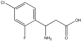 3-氨基-3-(4-氯-2-氟苯基)丙酸, 412925-57-6, 结构式