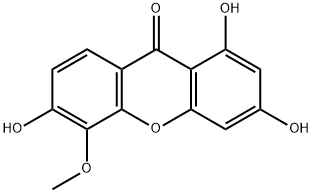 1,3,6-Trihydroxy-5-methoxyxanthone Structure