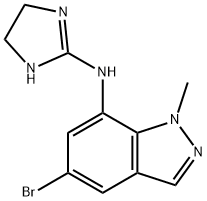 5-Bromo-N-(4,5-dihydro-1H-imidazol-2-yl)-1-methyl-1H-indazol-7-amine Structure