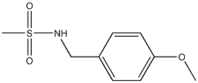 N-[(4-メトキシフェニル)メチル]メタンスルホンアミド 化学構造式