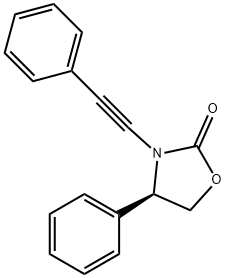 (R)-4-Phenyl-3-(2-phenylethynyl)oxazolidin-2-one Struktur