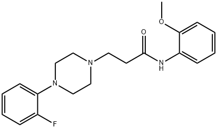 3-[4-(2-fluorophenyl)-1-piperazinyl]-N-(2-methoxyphenyl)propanamide,428848-09-3,结构式
