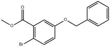 5-(ベンジルオキシ)-2-ブロモ安息香酸メチル 化学構造式