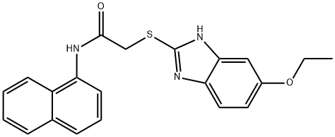 2-[(5-ethoxy-1H-benzimidazol-2-yl)sulfanyl]-N-(naphthalen-1-yl)acetamide 化学構造式