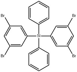 双(3,5-二溴苯基)二苯基硅烷, 438546-40-8, 结构式