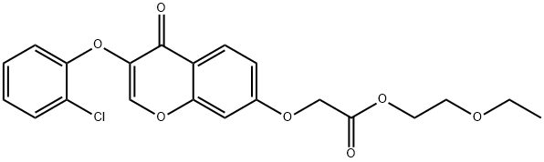 2-ethoxyethyl {[3-(2-chlorophenoxy)-4-oxo-4H-chromen-7-yl]oxy}acetate Structure