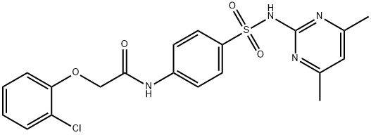2-(2-chlorophenoxy)-N-{4-[(4,6-dimethylpyrimidin-2-yl)sulfamoyl]phenyl}acetamide Struktur