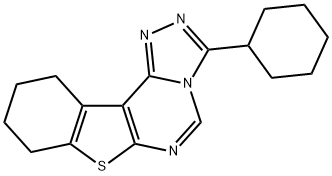3-cyclohexyl-8,9,10,11-tetrahydro[1]benzothieno[3,2-e][1,2,4]triazolo[4,3-c]pyrimidine Struktur