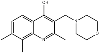 2,7,8-trimethyl-3-(4-morpholinylmethyl)-4-quinolinol Struktur