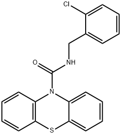 N-(2-chlorobenzyl)-10H-phenothiazine-10-carboxamide 结构式