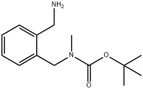 叔-丁基 N-{[2-(氨基甲基)苯基]甲基}-N-甲基氨基甲酯, 443900-39-8, 结构式