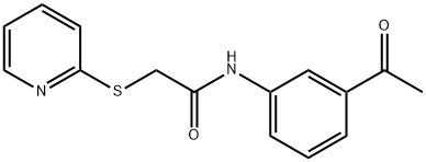 N-(3-acetylphenyl)-2-(pyridin-2-ylsulfanyl)acetamide,444164-55-0,结构式