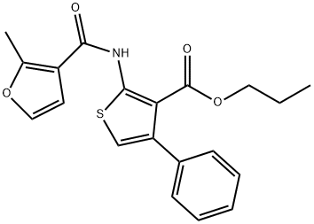 propyl 2-{[(2-methylfuran-3-yl)carbonyl]amino}-4-phenylthiophene-3-carboxylate Structure