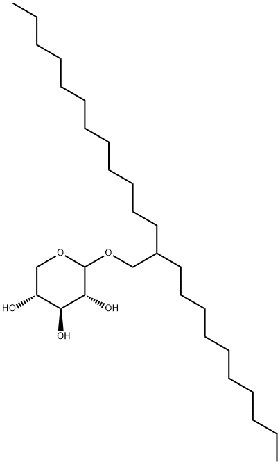 2-癸基十四烷基 D-吡喃木糖苷, 446264-02-4, 结构式