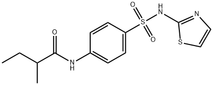 2-methyl-N-[4-(1,3-thiazol-2-ylsulfamoyl)phenyl]butanamide Struktur
