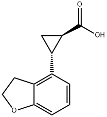 (1R,2R)-2-(2,3-二氢-4-苯并呋喃基)环丙烷羧酸 结构式