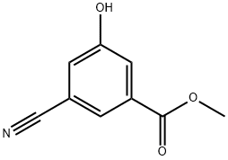 3-氰基-5-羟基苯甲酸甲酯 结构式