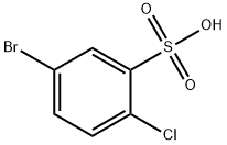 5-溴-2-氯苯磺酸 结构式