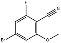 4-bromo-2-fluoro-6-methoxybenzonitrile 化学構造式