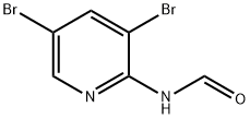 N-(3,5-ジブロモピリジン-2-イル)ホルムアミド 化学構造式