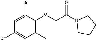 2-(2,4-dibromo-6-methylphenoxy)-1-(pyrrolidin-1-yl)ethanone|