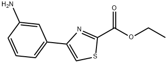 Ethyl 4-(3-aminophenyl)thiazole-2-carboxylate 化学構造式