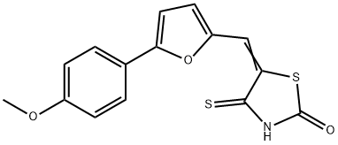 5-[5-(4-Methoxy-phenyl)-furan-2-ylmethylene]-4-thioxo-thiazolidin-2-one 结构式