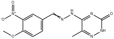 3-nitro-4-methoxybenzaldehyde (6-methyl-3-oxo-2,3-dihydro-1,2,4-triazin-5-yl)hydrazone|