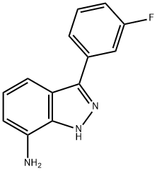 3-(3-Fluorophenyl)-1H-indazol-7-amine,473410-09-2,结构式