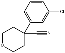 4-(3-chlorophenyl)-tetrahydro-2H-pyran-4-carbonitrile Structure