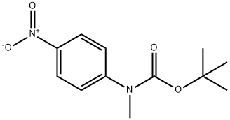 tert-butyl methyl-(4-nitrophenyl)carbamate Struktur