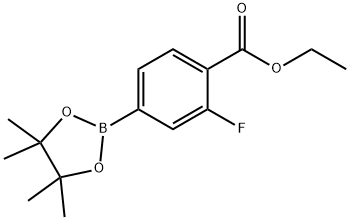 Ethyl 2-fluoro-4-(4,4,5,5-tetramethyl-1,3,2-dioxaborolan-2-yl)benzoate Struktur