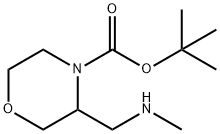 tert-butyl 3-((methylamino)methyl)morpholine-4-carboxylate 结构式