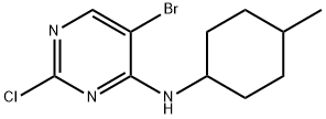 5-bromo-2-chloro-N-(4-methylcyclohexyl)pyrimidin-4-amine Structure