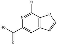7-chlorofuro[2,3-c]pyridine-5-carboxylic acid Struktur