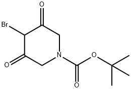 4-溴-3,5-二氧代哌啶-1-羧酸叔丁酯, 478624-67-8, 结构式