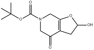 tert-butyl 2-hydroxy-4-oxo-2,3,4,5-tetrahydrofuro[2,3-c]pyridine-6(7H)-carboxylate Structure