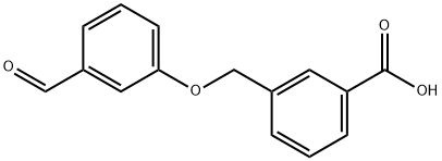 3-(3-formylphenoxymethyl)benzoic acid 化学構造式