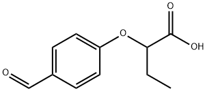 2-(4-formylphenoxy)butanoic acid Struktur