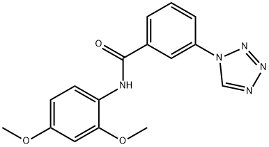 N-(2,4-dimethoxyphenyl)-3-(1H-tetrazol-1-yl)benzamide Struktur