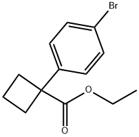 Cyclobutanecarboxylic acid, 1-(4-bromophenyl)-, ethyl ester Structure