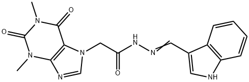 2-(1,3-dimethyl-2,6-dioxo-1,2,3,6-tetrahydro-7H-purin-7-yl)-N'-(1H-indol-3-ylmethylene)acetohydrazide|